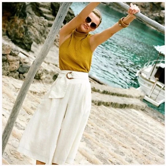 Anthropologie Eri + Ali Overture textured mock neck mustard yellow tank top, XS - Picture 3 of 10